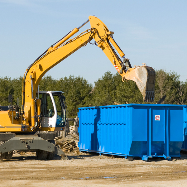 are there any restrictions on where a residential dumpster can be placed in Dellslow